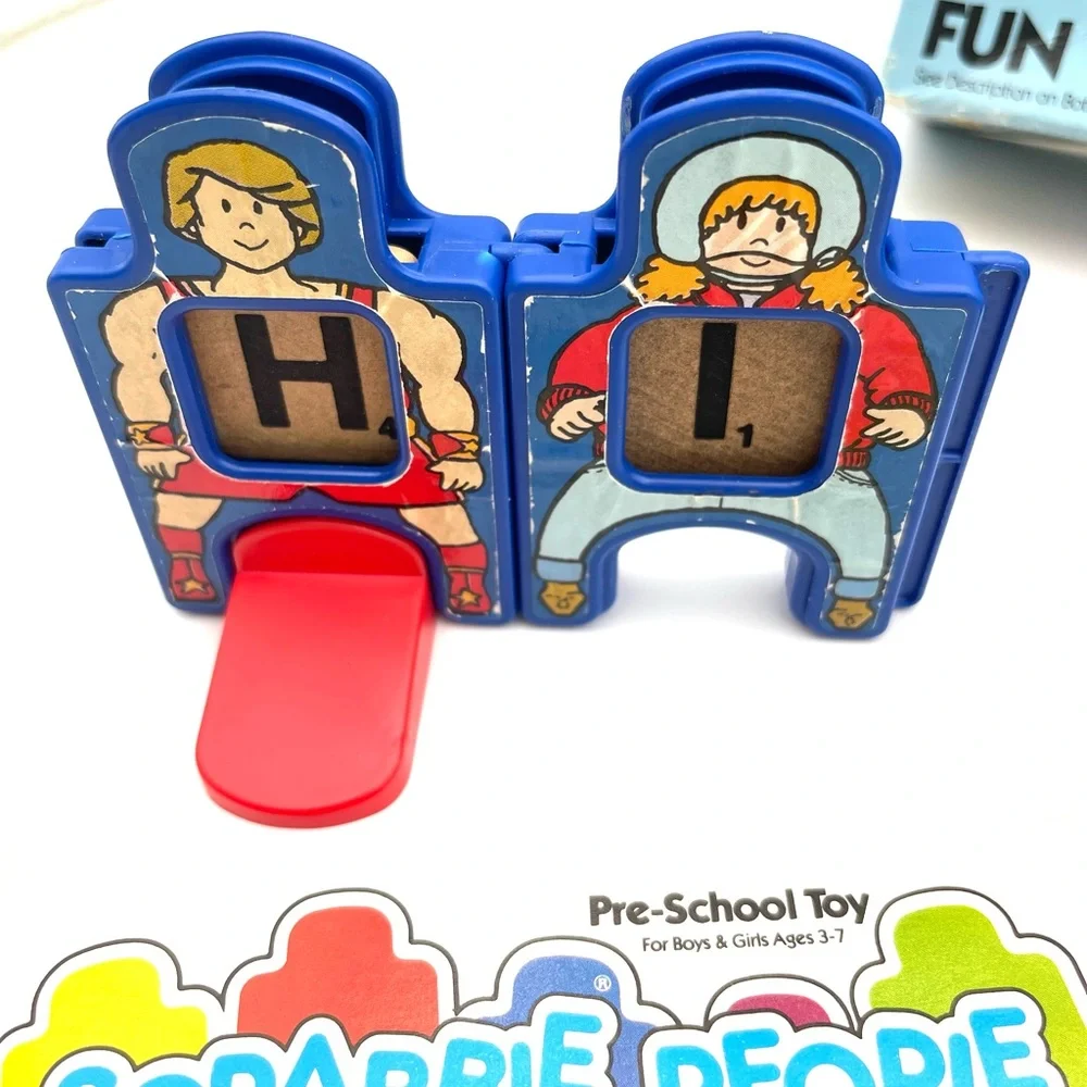 Vintage 1985 Scrabble People Building Play Set Fun On Wheels Game